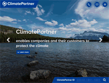 Tablet Screenshot of climatepartner.com